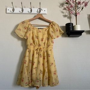 Trixxi Girl - Yellow Floral Romper